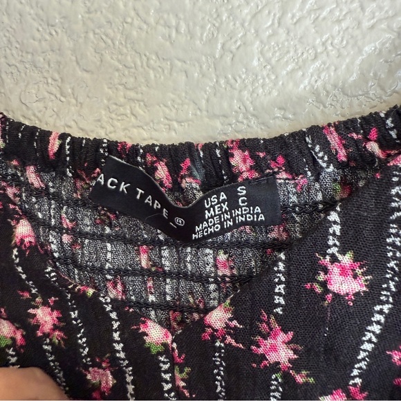 Black Tape Black and‎ Pink Floral Maxi Dress Sz S NWT - Picture 8 of 12